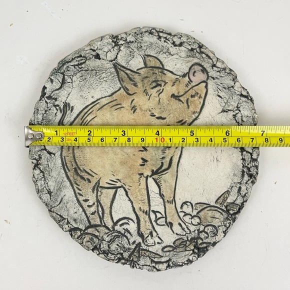 Shapes of Clay Mt St Helens Ash Pig Plaque Art Wall Hanging Decor Signed Stan - Picture 7 of 10